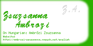zsuzsanna ambrozi business card
